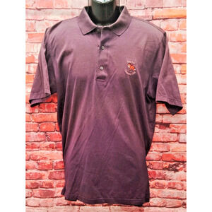 Carnoustie Polo Shirt Mens Medium Navy Fox Hill Country Club Short Sleeve Preppy